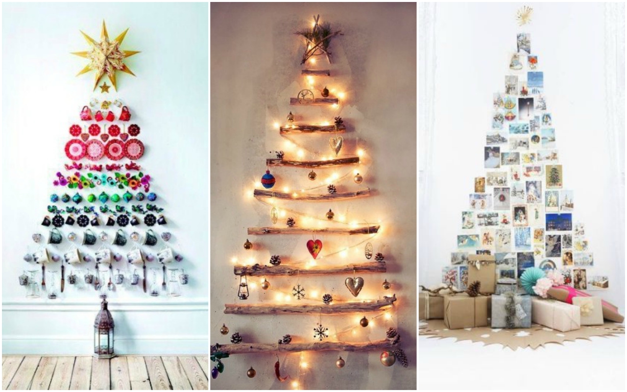 21 Creative Christmas Trees On The Wall Pamper.My