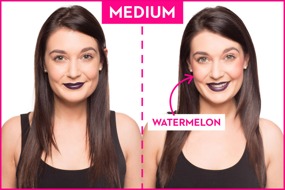 best blush color for brunettes