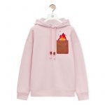 LOEWE x Howl’s Moving Castle Calcifer leather patch hoodie