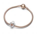 Pandora Moments Two-tone Padlock Splittable Heart Charm