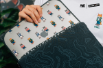 Pestle & Mortar Clothing x CASETiFY Collection_PMC Strike Logo AirPods Case_Fruit Stickers Macbook Case_College Cat Macbook Case_S.E.A Contour Macbook Sleeve