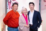 Putryana founders Mei and Honzie (left), together with CEO Khong Wei Hwang (right), at the launch of five new skincare products, led by the Nephelai Aqua+ Serum at EQ Kuala Lumpur