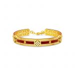 Chow Tai Fook – DAWN Collection – Pure Gold Diamond – Set Bangle with Enamel Detailing
