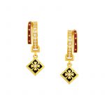 Chow Tai Fook – DAWN Collection – Pure Gold Diamond-Set Earrings with Enamel Detailing