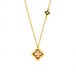 Chow Tai Fook – DAWN Collection – Pure Gold Diamond-Set Necklace with Enamel Detailing