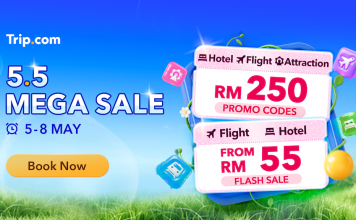 Trip.com’s 5.5 Mega Sale Is Here—Flights from RM55 & Buy 1 Free 1 Deals You Can’t Miss